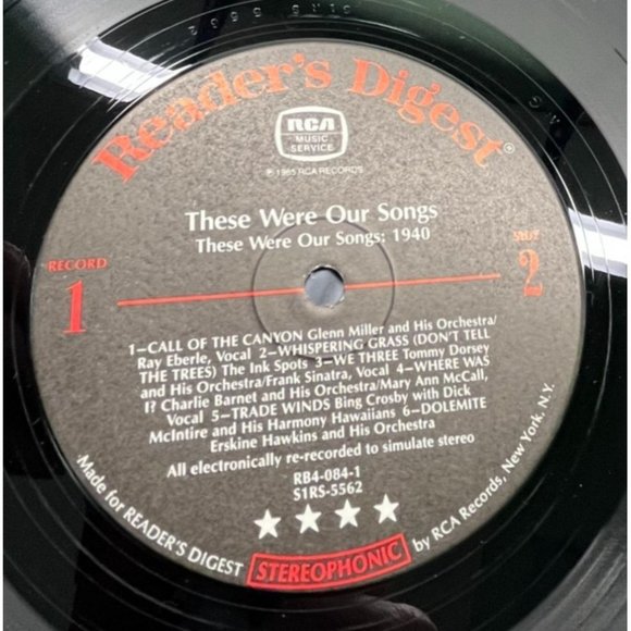 Those Were Our Songs The Early 40s Readers Digest RCA 7 LP Record Box Set - Picture 5 of 11